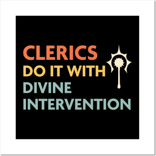 Clerics Do It With Divine Intervention, DnD Cleric Class Posters and Art